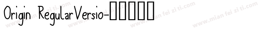 Origin RegularVersio字体转换